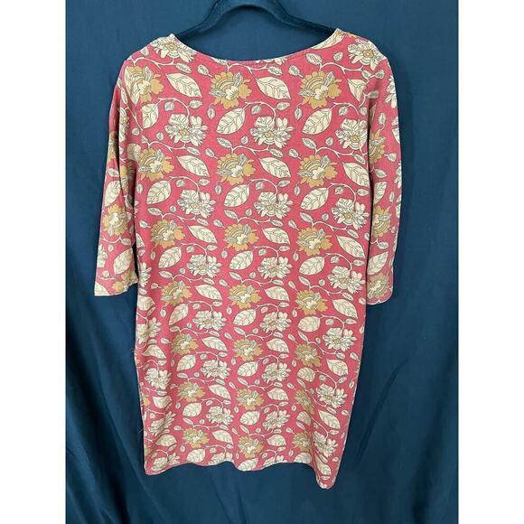 Melange Dress, Orange, Floral, Lightweight, Large, Pockets - Picture 7 of 15